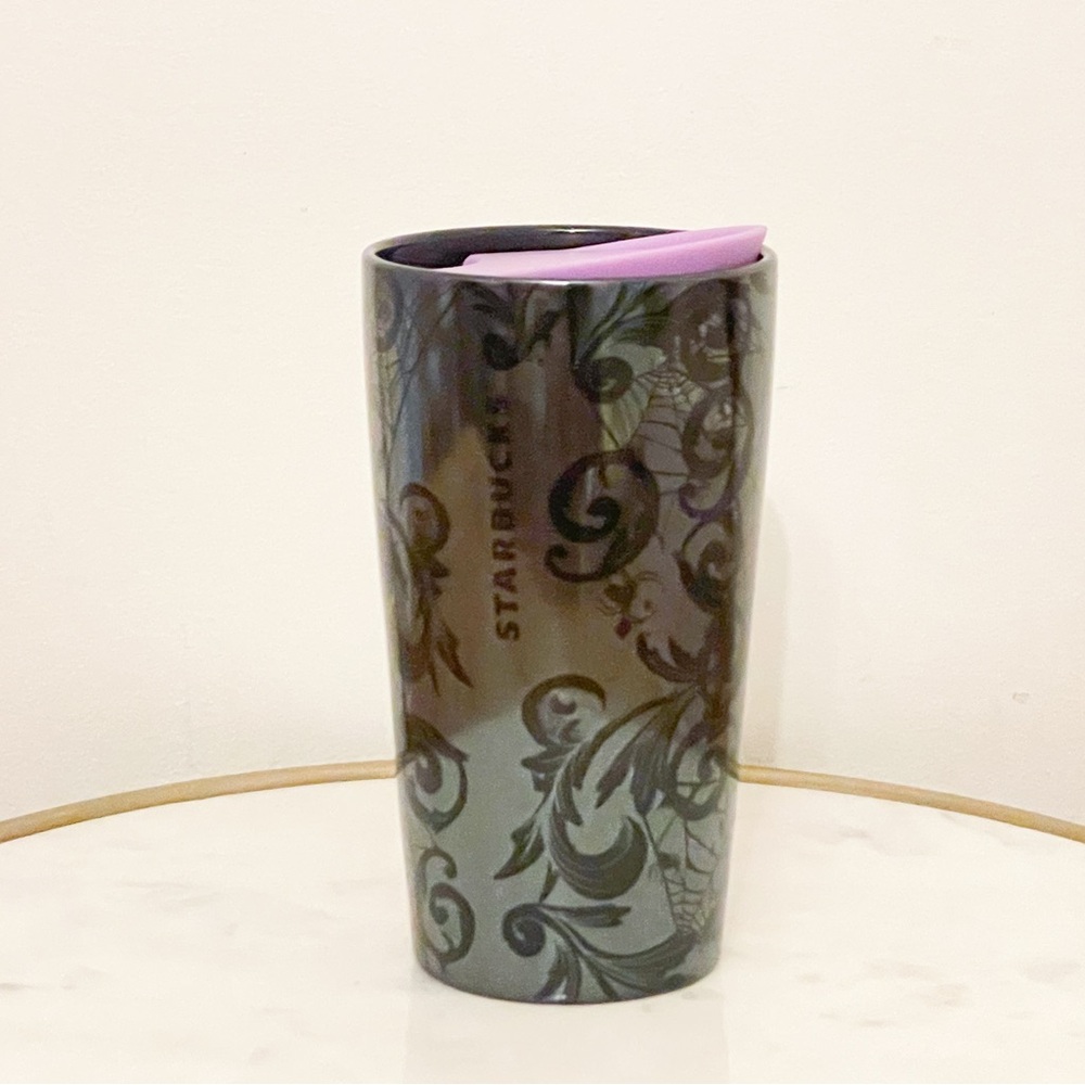 🖤RARE NEW 🖤Starbucks Spiderweb Metallic Gunmetal Black Ceramic Halloween 2021